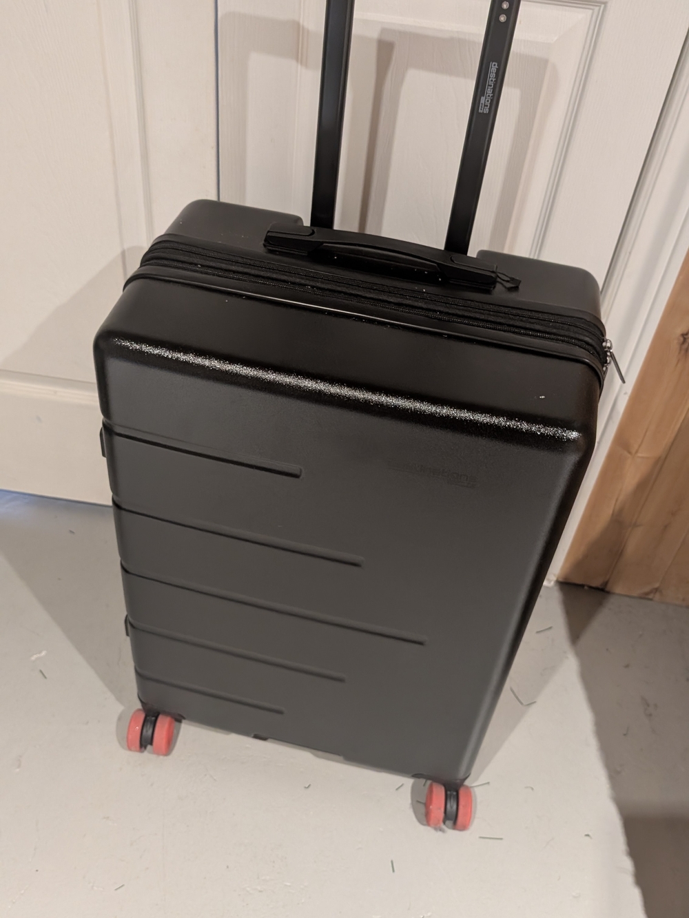 Destinations by AIRS - 2 Black Hardshell Carry-On Suitcases Accent Wheels